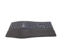 Lazmin112 2.4g Bluetooth Bluetooth Wireless Ergonomic Keyboard, Teclado Dividido con Reposapiés de Muñeca Acolchada, Llave 111 Curva, Recargable, para Tableta de Escritorio para