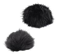 Lazmin112 2 Filtros Antipop para Micrófono, Paravientos, Cubierta Peluda con Filtro Antipop, Reducción Ruido, a Prueba de Viento y Polvo, para Rode Wireless Go II, para Grabación (Black)