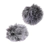 Lazmin112 2 Filtros Antipop para Micrófono, Paravientos, Cubierta Peluda con Filtro Antipop, Reducción Ruido, a Prueba de Viento y Polvo, para Rode Wireless Go II, para Grabación (Gray)