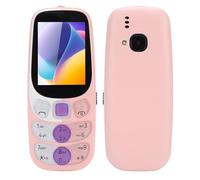 Lazmin112 2G Teléfono Móvil con Botones Grandes para Mayores, Pantalla HD 2,4 Pulgadas, Triple Sim, 0,13Mp, Linterna, Altavoz Frontal, Calendario, FM, Música, Grabadora, 3000 Mah (Rosa)