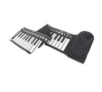 Lazmin112 49 Piano de Teclado de Teclado, Piano Portátil Plegable, Altavoz, 16 Tonos, 10 Ritmos, 32 Control Ritmo, Función Automática de Ahorro de Energía del Sueño, para Principiantes