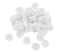 Lazmin112 50 Fundas de Espuma para Auriculares, Almohadillas de Repuesto de Esponja Suave, Protector de Puntas con Graves Mejorados para Tabletas MP3, MP4, Auriculares, 15 Mm de Diámetro (White)