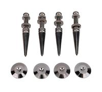 Lazmin112 8 Puntas de Aislamiento de Cobre para Altavoces, Patas Antichoque Ajustables con Almohadillas de Base para Amplificadores HiFi, Subwoofers, Tocadiscos y Reproductores de CD/DVD.