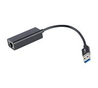 Lazmin112 Adaptador USB C A Ethernet con Luz, Convertidor de Gigabit USB Tipo C A RJ45 para Tableta Negro, Doble Kateje, Chip Prácico, Peso Ligero