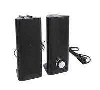 Lazmin112 Altavoces 2 en 1 para Ordenador de Sobremesa, Altavoces USB con Conector de de 3,5 Mm, Sonido Estéreo de 2 X 3 W, Diseño Compacto para PC, Portátil y Ordenador de Sobremesa.