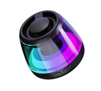 Lazmin112 Altavoz Bluetooth Magnético, Altavoz Inalámbrico Portátil con Luz RGB Transparente y Graves Potentes de 5 W, Conexión Estable Bluetooth 5.3, para Fiestas Al Aire Libre, Viajes en