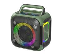 Lazmin112 Altavoz Bluetooth Portátil, Altavoz Inalámbrico de Alta Potencia de 30 W con Luces RGB y Graves Potentes, Batería de 6000 MAh con 24 Horas de Reproducción, Conexión Rápida BT (Green)