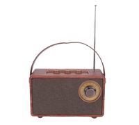 Lazmin112 Altavoz Bluetooth Portátil, Radio FM Retro de Madera con Bluetooth 5.3, Batería de 1500 MAh, para Cocina, Sala de Estar, Viajes Al Aire Libre