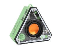 Lazmin112 Altavoz Bluetooth Portátil, Sonido Envolvente 360 con Unidad de 52 Mm, Conexión Rápida Estable Bluetooth 5.3, Batería de 400 MAh, Luces LED de Colores, para Fiestas en Casa (Green)