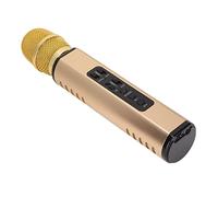 Lazmin112 Altavoz Portátil Duradero con Micrófono para Cantar Bluetooth K6 para Eventos de Karaoke, Diseño Portátil (Gold)