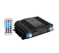 Lazmin112 Amplificador Bluetooth para Automóvil Amplificador de Potencia de 12 V con Control Remoto para una Experiencia de Sonido Definitiva en Vehículos