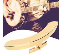 Lazmin112 Apoyabrazos Banjo, Accesorios para Instrumentos Musicales de una Pierna, Aleációtica de Zinc Pulido, Oro con Tornillos Pulidos con Efecto Espejo