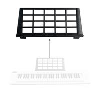 Lazmin112 Atril para Teclado, Resistente y Portátil, Soporte para Partituras para Enseñanza, Conciertos, Ensayos para Pianos, Guitarras, Plástico Negro, 18,3x8,7 Pulgadas