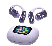 Lazmin112 Auriculares de Traducción AI, Bluetooth 5.4 en Tiempo Real, 140 Idiomas, Auriculares con Traductor con Micrófonos HD Duales, Reducción de Ruido, para Viajes, Reuniones de Negocios, (Purple)
