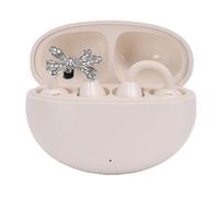 Lazmin112 Auriculares Inalámbricos con, Bluetooth 6.0, Diseño de Lazo y Micrófono con Cancelación de Ruido ANC/ENC, Ideales para Viajes, Ciclismo, Correr, Deportes y Entrenamiento. (Color de Piel)