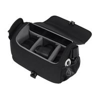 Lazmin112 Bolsa para Cámara DSLR, Bandolera Ligera a Prueba de Agua con Divisores Ajustables y Cubierta para Lluvia, para Cámaras y Accesorios sin Espejo (CN Grande Negro (1 cámara 3 Lentes))