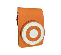 Lazmin112 Bolso de Cuero para Cámara de PU, Estuche Protector Compacto con Cierre Magnético y Correa de Hombro Ajustable, para Cámaras Digitales Compactas (Orange)