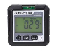 Lazmin112 Buscador de ángulo Digital, Caja de Nivel Versátil, Medidor de ángulo con Base Magnética para Carpintería, Reparación de Automóviles, Material ABS (en blanco y negro)