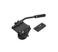 Lazmin112 Cabezal Fluido, Amortiguación Hidráulica Cabezal Inclinable y Panorámico Suave como la Seda con Placa de Liberación Rápida y Extensible, para Cámaras DSLR Cámaras sin Espejo