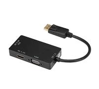 Lazmin112 Cable Adaptador Multifunció 3 EN 1, DisplayPort A/VGA/DVI 4K 1080P Convertidor de Cable de Alta Definición, Soporte Hot Swap