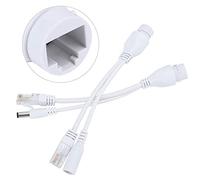 Lazmin112 Cable Adaptador PoE No Estándar con Divisor de Inyector Impermeable DC12V para Expansión Flexible de Red Doméstica y de Oficina (White)