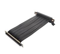 Lazmin112 Cable de Extensión PCIE 3.0 X16, Cable Vertical Plegable Plano con Ranuras Blindadas emi 180 Grados, Puerto Extensión Tarjeta Extensora de PCB de Alta Frecuencia y Baja Resistencia (Negro)