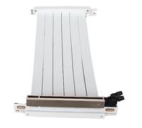 Lazmin112 Cable de Extensión PCIE 3.0 X16, Cable Vertical Plegable Plano con Ranuras Blindadas emi 180 Grados, Puerto Extensión Tarjeta Extensora de PCB de Alta Frecuencia y Baja Resistencia (Blanco)