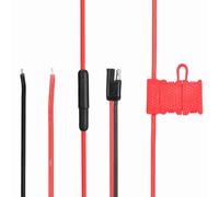 Lazmin112 Cable del Cable DE Alimentacia DE Radio, HKN4137A ABS + DE ALIMENTACIÓN DE Metal con Hebilla para Mobile Negro Rojo