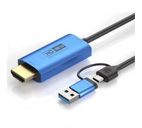 Lazmin112 Cable HD a Type-C/USB 3.0, Entrada 4K y Salida 1080p, Alta Velocidad, 2M, Fabricado con CNC, para Grabación Ultra Nítida, Retransmisiones en Directo, Reuniones en Línea