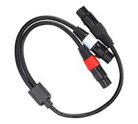 Lazmin112 Cable XLR Hembra de 5 Pines de a Doble XLR Hembra de 3 Pines, Divisor Flexible para Conexión de Micrófono, 0,5 M