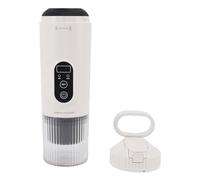 Lazmin112 Cafetera Portátil, Máquina Espresso con 21 Bares de Presión y Batería de 7800mAh, Carga Tipo C, para Cápsulas DolceGusto y Café Molido, Viajes Camping Senderismo Oficina (WHITE)