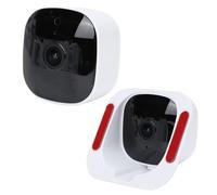 Lazmin112 Cámara de Seguridad para Ventana de 4MP 2K, Paquete de 2, Diseño Adhesivo, Cámara Interior WiFi sin Taladro con Visión Nocturna en Color AI y Detección Humana, para Seguridad en
