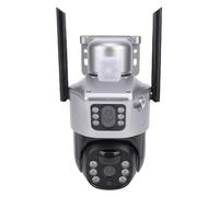 Lazmin112 Cámara de Seguridad Solar de Doble Lente 2K, Vigilancia Exterior Inalámbrica PTZ de 360° con Detección Humana AI y Visión Nocturna en Color, para Seguridad en el Hogar con Panel