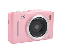 Lazmin112 Cámara Digital 4K, 48Mp, 2,8 Pulgadas, Zoom 16x, Estabilizador De Imagen, Ajuste ISO, Enfoque Automático, Temporizador, Triple Disparo con Un Toque, Cámara para Vlogs (Pink)