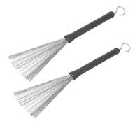 Lazmin112 Cepillo de Jazz, Accesorios para Batería Cepillo para Batería de Acero Inoxidable, Juego de Baquetas Retrarcilil para Principiantes Acesorios para Actuaciones Amante de la Música