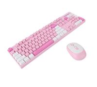 Lazmin112 Combinación de Teclado y Ratón Inalámbricos, 800, 1200 y 1600 dpi, Teclado Ergonómico Inalámbrico para Ordenador 2,4 GHz, Modo Suspensión Inteligente, Teclas Altas y Bajas (Tipo 1)