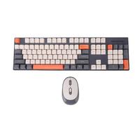 Lazmin112 Combinación de Teclado y Ratón Inalámbricos, 800, 1200 y 1600 dpi, Teclado Ergonómico Inalámbrico para Ordenador 2,4 GHz, Modo Suspensión Inteligente, Teclas Altas y Bajas (Tipo 2)