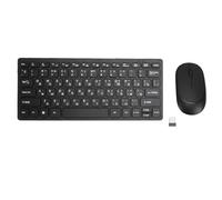 Lazmin112 Combinación De Teclado Y Ratón Ruso, Teclado Compacto Inalámbrico 2.4G con Receptor USB, 78 Teclas, Ratón Silencioso, para Ordenador De Sobremesa