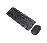 Lazmin112 Combo de Teclado y Mouse Inalámbricos, 2.4G, 64 Teclas Teclado, Sensor de 1200 dpi, Función de Sueño Automático, para Sistemas y OS X (Black)