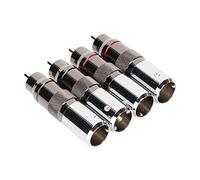 Lazmin112 Conector Macho Duradero Cromado para Construcción de Cables de Sonido DIY 4 Piezas Gris Negro Gris Rojo