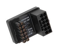 Lazmin112 Conector PCIe GPU, Conector Macho a Hembra 16P de ángulo de 180 Grados, Placa Adaptadora de Tarjeta Gráfica de Alimentación de 12V 600W, para Computadora de Escritorio PH316 (PH316 Negro)
