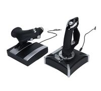 Lazmin112 Controlador de Juego del Simulador Vuelo, Acelerador Joystick con Vibración, Retroalimentación Amortiguación, 4 Ejes, POV 8 Vías, 16 Claves Programables, para Serie X S, 7 8 10 11
