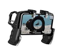 Lazmin112 Controlador de Juegos Móvil, Gamepad Inalámbrico, Disparadores de Teléfono Móvil con Botones Mecánicos, Admite Operación con Cuatro Dedos, para Teléfono Móvil IOS Android IOS de