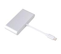 Lazmin112 Convertidor Multifuncional Tipo C a, Concentrador USB Pequeño y Elegante con Carga RJ45 y PD para Pantalla 4K de Alta Resolución, Aleación de Aluminio, 3,66 X 1,69 X 0,63 Pulgadas