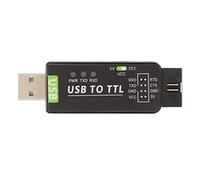 Lazmin112 Convertidor USB a TTL, Chip FT232RL, Circuitos de Protección Múltiple Convertidor USB a TTL Industrial, para Sistemas Win7 8 8.1 10 11 Linux Android Wince, Negro