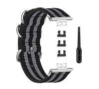 Lazmin112 Correa de Repuesto de Pulsera de Lona Compatible con Watch FIT, Deportes Transpirables, Fácil Instalación con Herramienta, Agradable para la Piel para una Mejor (Ceniza oscura)