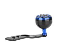 Lazmin112 de Carrete, Perilla de Potencia Accesorio de Repuesto de Perilla de Carrete Giratorio de Pesca de Aluminio Ligero (Balancín Simple Leiqiang Negro y Rojo de 38 mm)