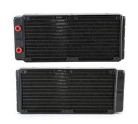 Lazmin112 Disipador de Calor de 45 Mm y 24 Tubos, Sistema de Refrigeración por Agua para Computadora, Radiador, Doble Núcleo, 24 Tubos, Disipador de Calor para PC