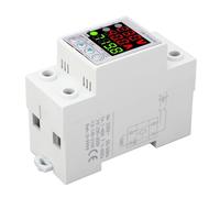 Lazmin112 Dispositivo de Protección de Voltaje Ajustable, 3 Valores Medidos Muestran Protección contra el Voltaje de la PC de Retardante de Llama AC230V 0-9999 KWH Rango para la Oficina Escolar en