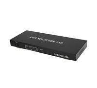 Lazmin112 Divisor DVI de 8 Puertos, 1 Entrada y 8 Salidas DVI 1.3 Divisor de Vídeo 4K 30 Hz de Control EDID Plug and Play, Circuitos Avanzados Impulsados por Chip, para Conferencias (Enchufe de la